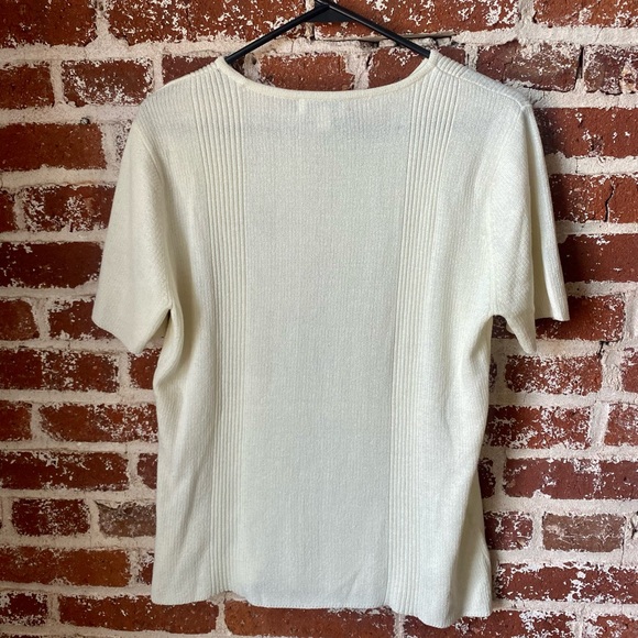 Kasper off white knit top - Picture 6 of 6